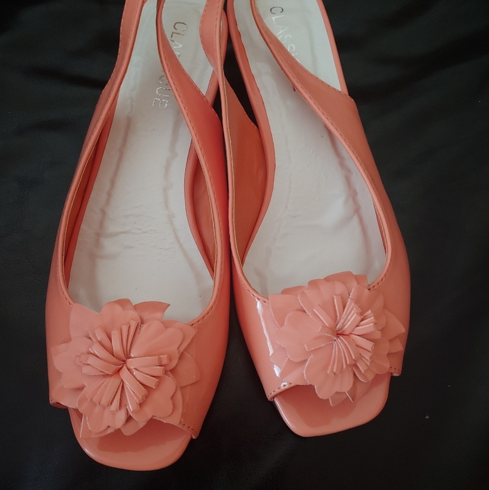Peach shoes